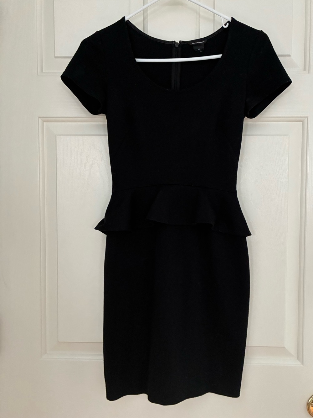 Club Monaco Black Peplum Sheath Mini Dress
